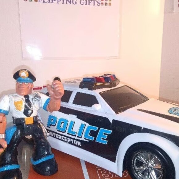 2 Piece Mighty Fleet Motorized Police Car Lot - Picture 1 of 5